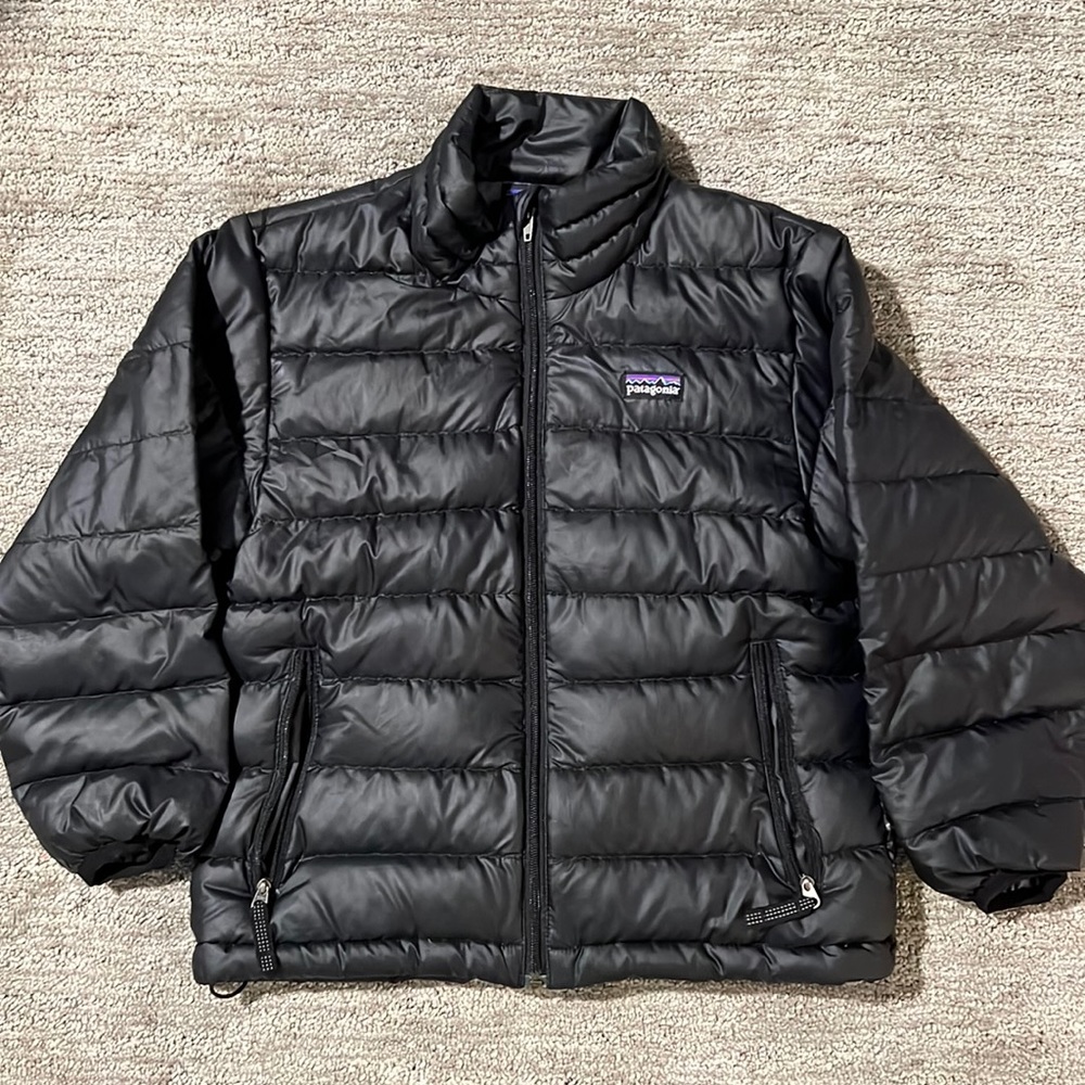 Boys Black Patagonia Down Jacket